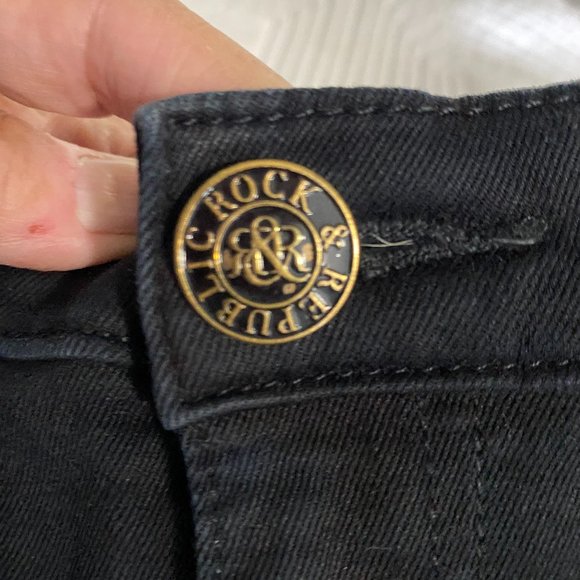EUC Rock & Republic Black Kashmere Skinny Jeans~8 - Picture 9 of 11